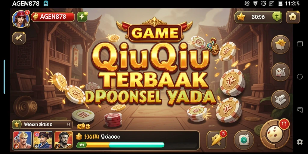 Screenshot gameplay AGEN878 menampilkan momen seru bermain QiuQiu.