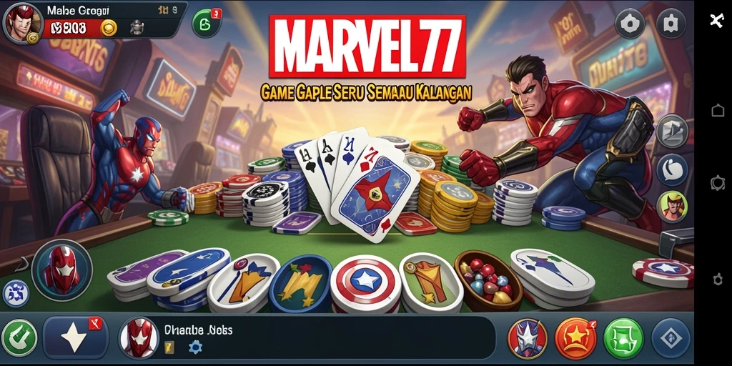 Tampilan gameplay seru di <strong>MARVEL77</strong> dengan teman-teman.