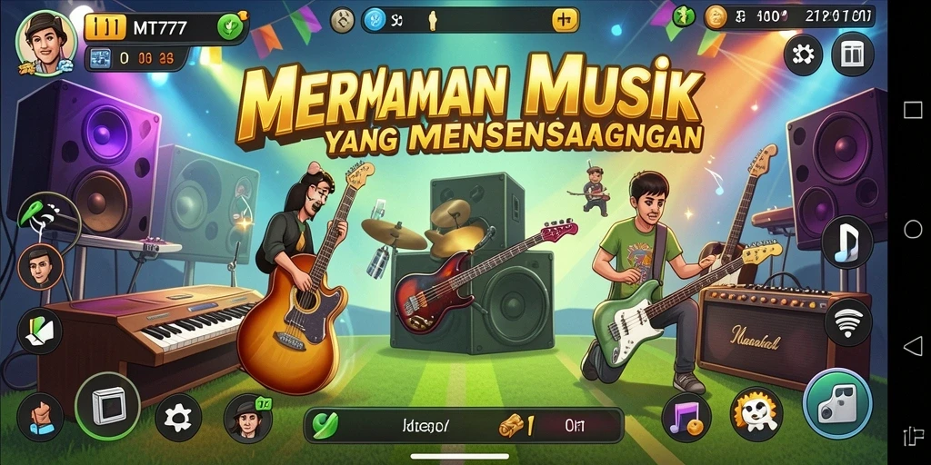 Tangkapan layar utama MT777 menampilkan gameplay interaktif yang seru.