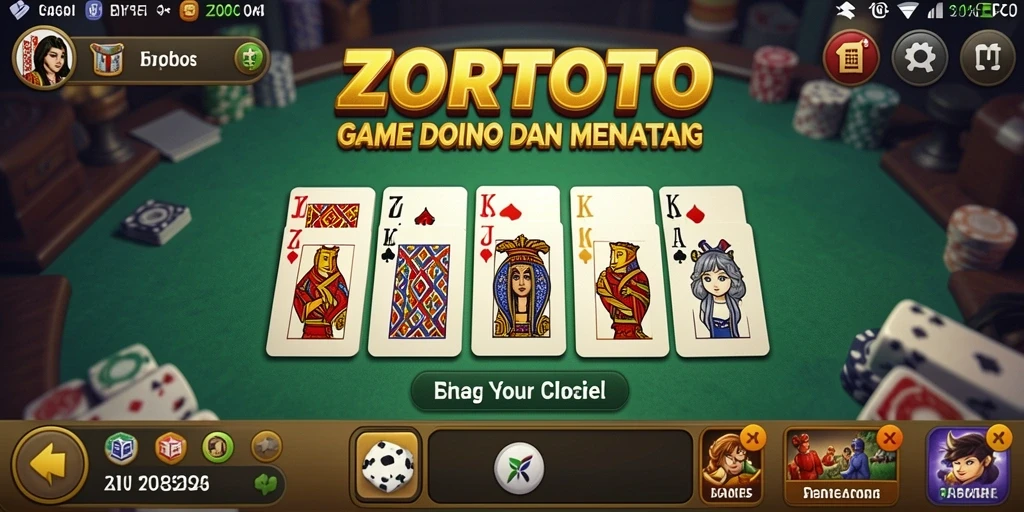 Tampilan gameplay domino yang menarik dan interaktif.